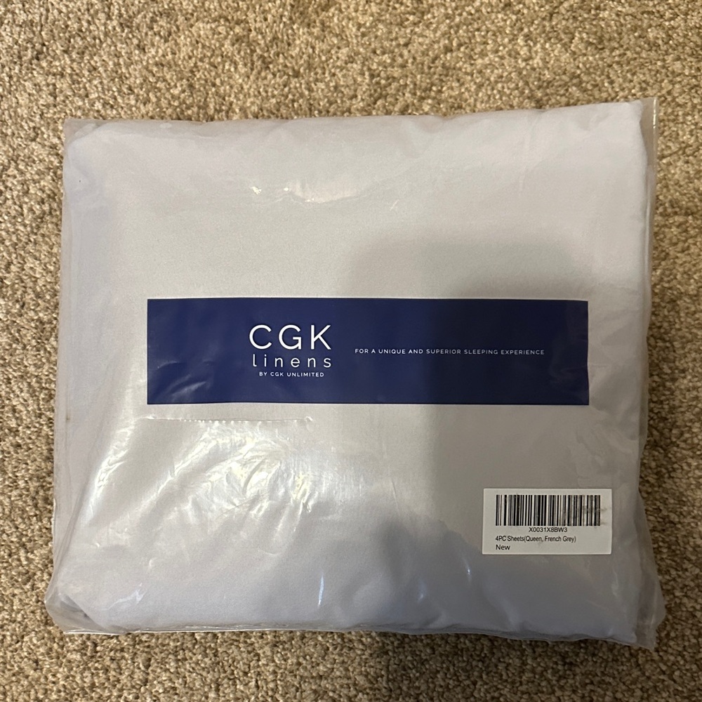 Elegant Gray Bedding Sheets Queen 4pc Set